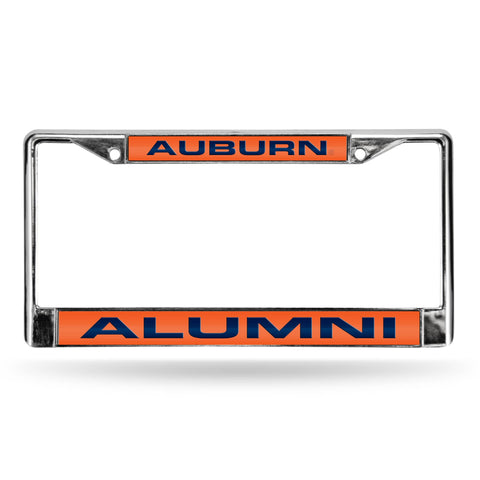 Auburn Tigers Chrome Laser License Frame