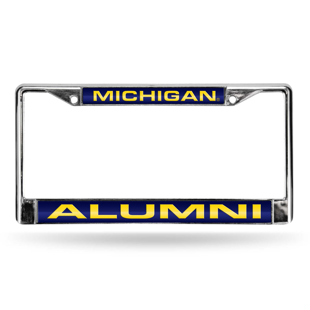 Michigan Wolverines Chrome Laser License Frame