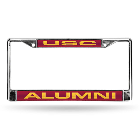 Southern California Trojans Chrome Laser License Frame