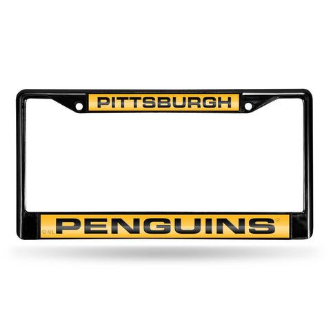 Pittsburgh Penguins Laser License Frame - Black