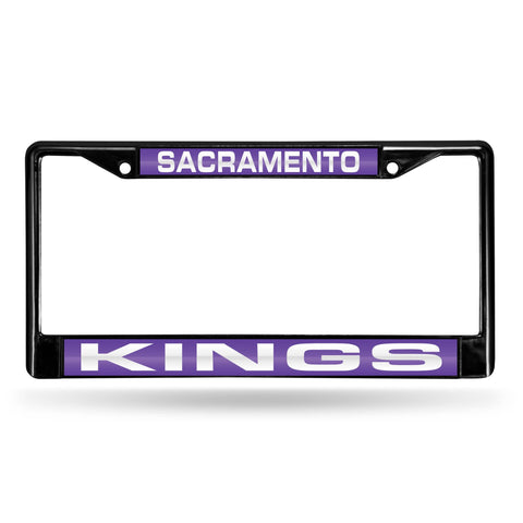 Sacramento Kings Laser License Frame - Black