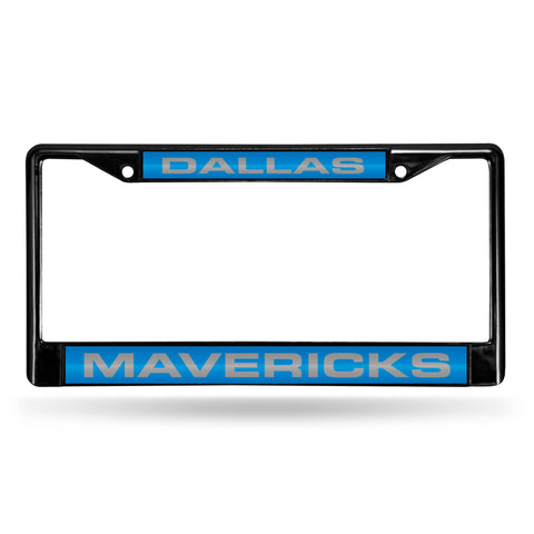 Dallas Mavericks Laser License Frame - Black