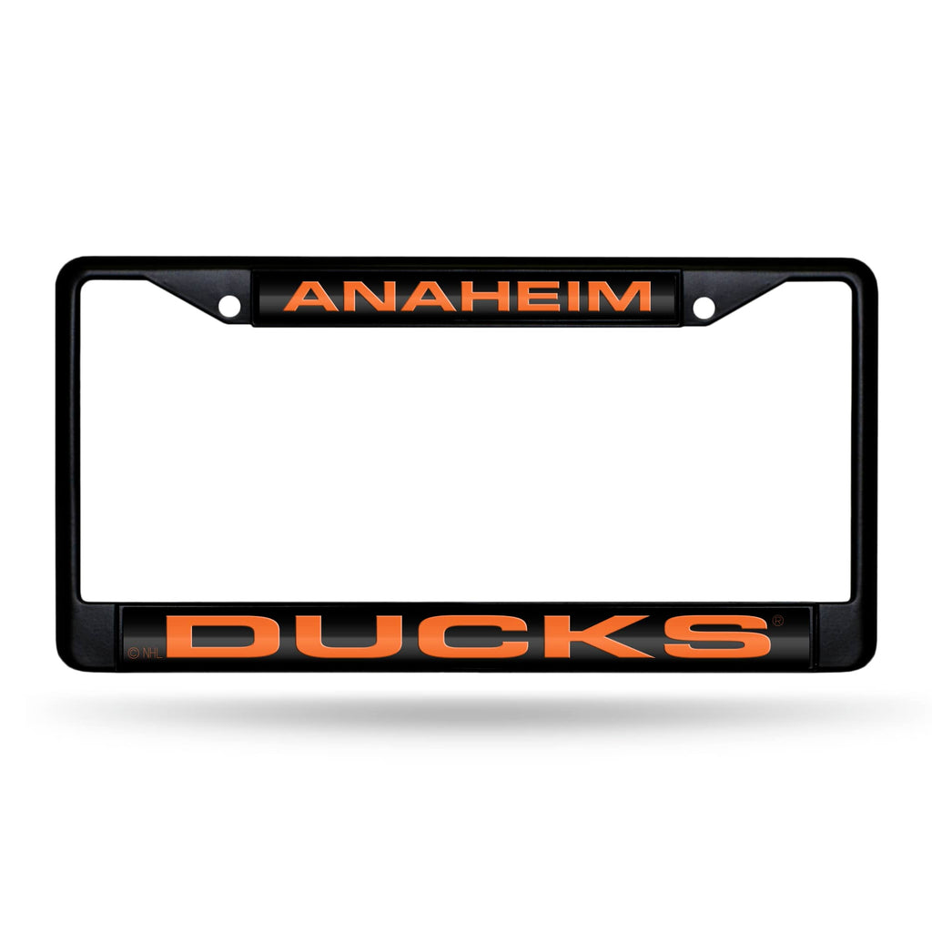 Anaheim Mighty Ducks Laser License Frame - Black