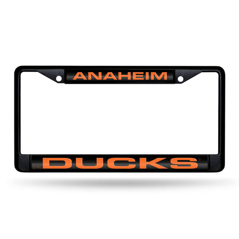 Anaheim Mighty Ducks Laser License Frame - Black