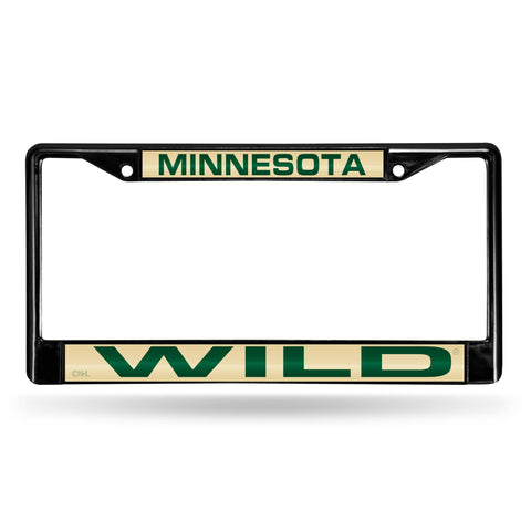Minnesota Wild Laser License Frame - Black