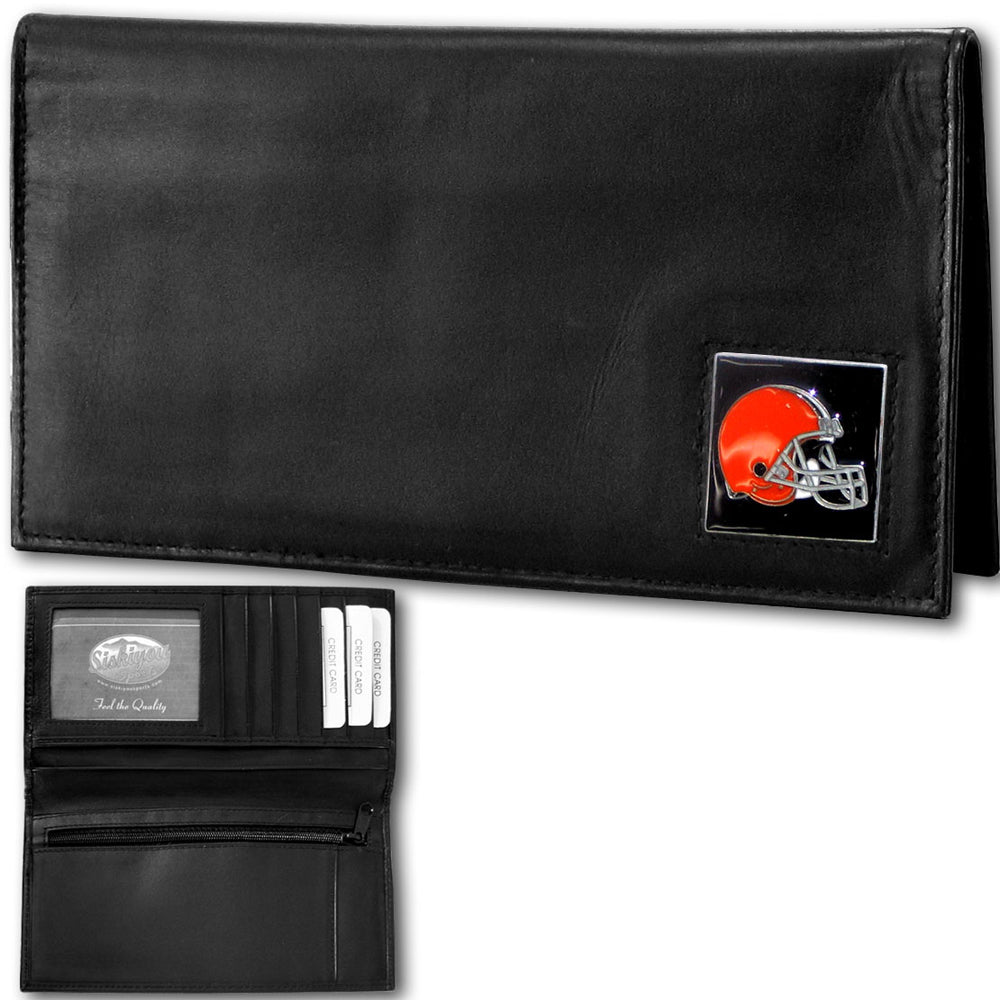 Cleveland Browns Deluxe Leather Checkbook Cover