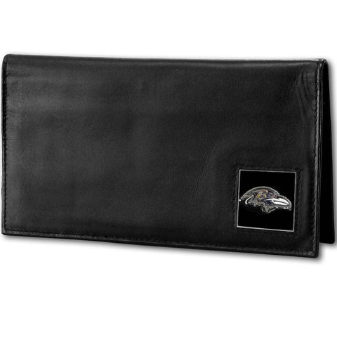 Baltimore Ravens Deluxe Leather Checkbook Cover