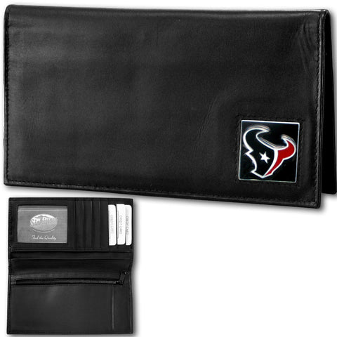 Houston Texans Deluxe Leather Checkbook Cover