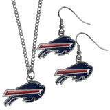 Buffalo Bills Dangle Earrings and Chain Necklace Set