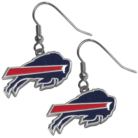 Buffalo Bills Chrome Earrings - Dangle Style