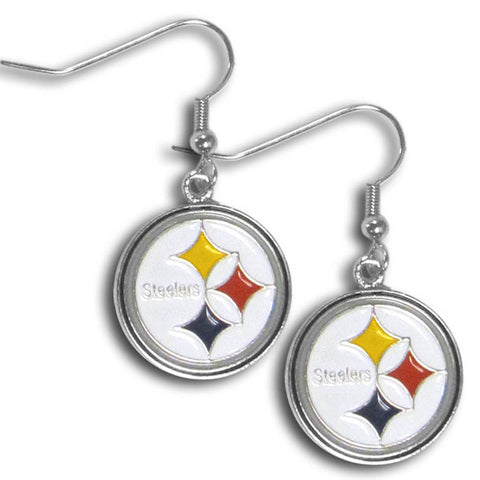 Pittsburgh Steelers Chrome Earrings - Dangle Style