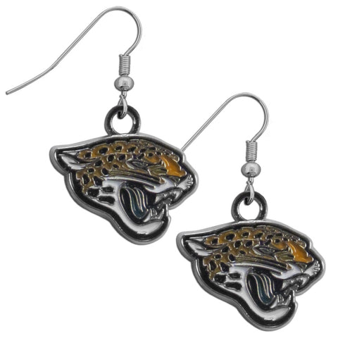Jacksonville Jaguars   Chrome Dangle Earrings 