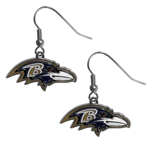 Baltimore Ravens   Chrome Dangle Earrings 