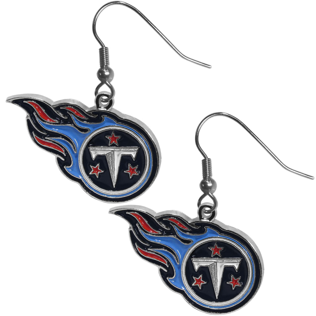 Tennessee Titans Chrome Earrings - Dangle Style