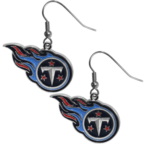 Tennessee Titans   Chrome Dangle Earrings 