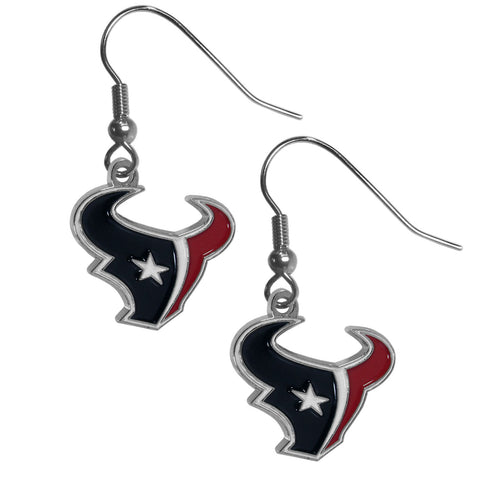 Houston Texans Chrome Earrings - Dangle Style