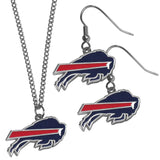 Buffalo Bills Dangle Earrings and Chain Necklace Set
