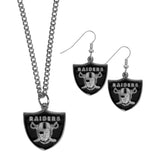 Raiders Dangle Earrings and Chain Necklace Set