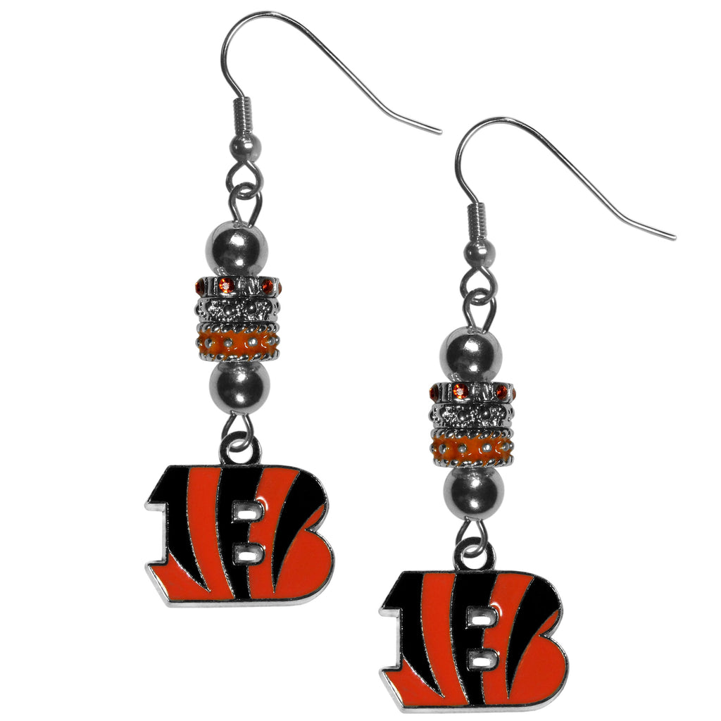 Cincinnati Bengals Euro Bead Earrings