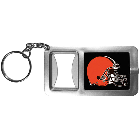 Cleveland Browns Flashlight Key Chain with Bottle Opener