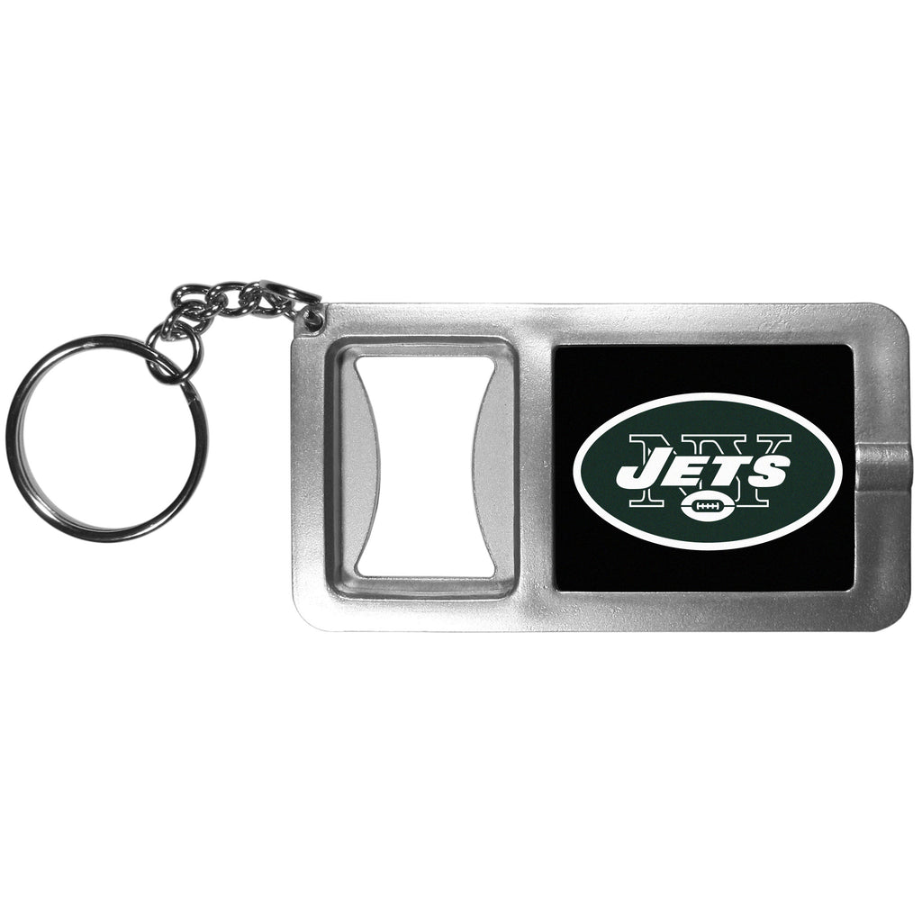 New York Jets Flashlight Key Chain with Bottle Opener