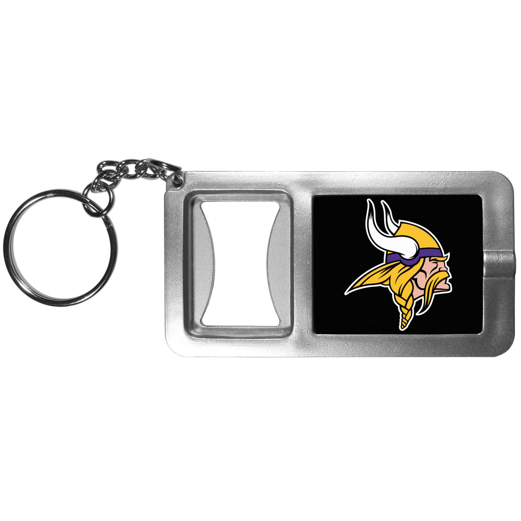 Minnesota Vikings Flashlight Key Chain with Bottle Opener