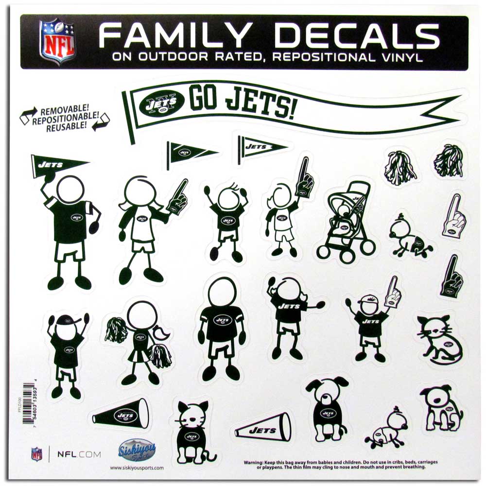 New York Jets Family Decal  Set Large