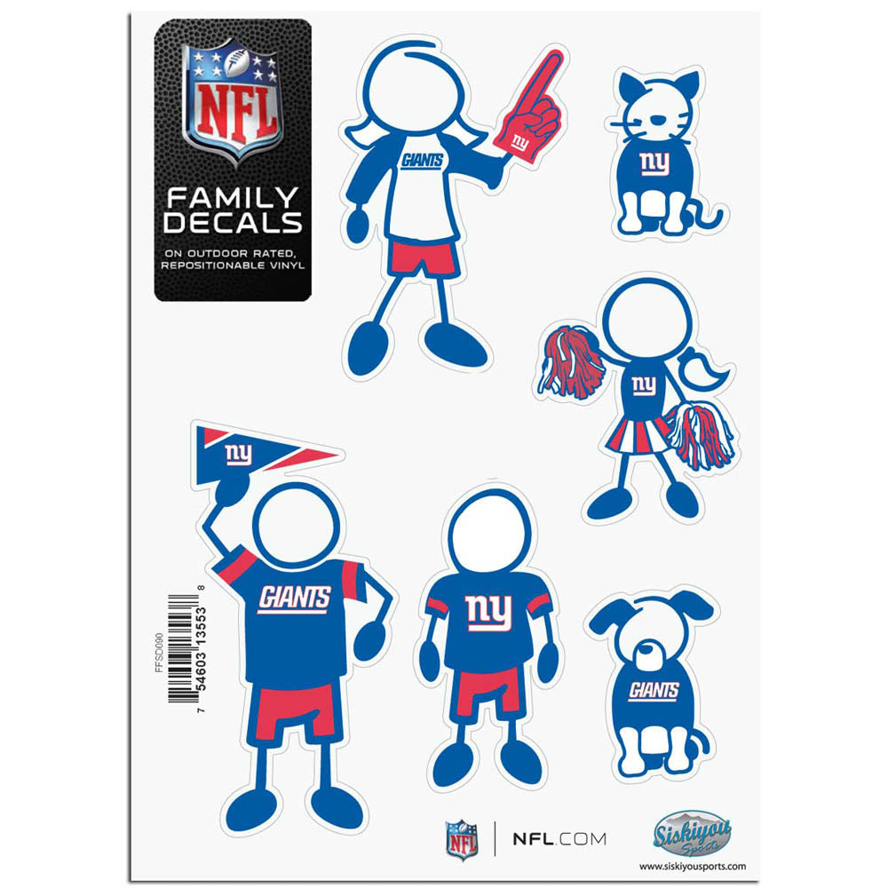 New York Giants Family Decal Set Small