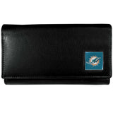Miami Dolphins Leather Trifold Wallet