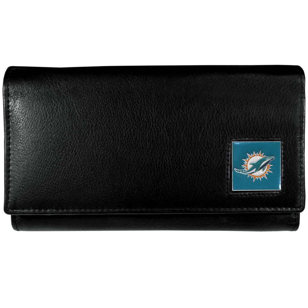 Miami Dolphins   Leather Women's Wallet 