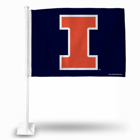 Illinois Fighting Illini Car Flag