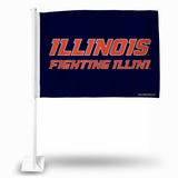 Illinois Fighting Illini Car Flag