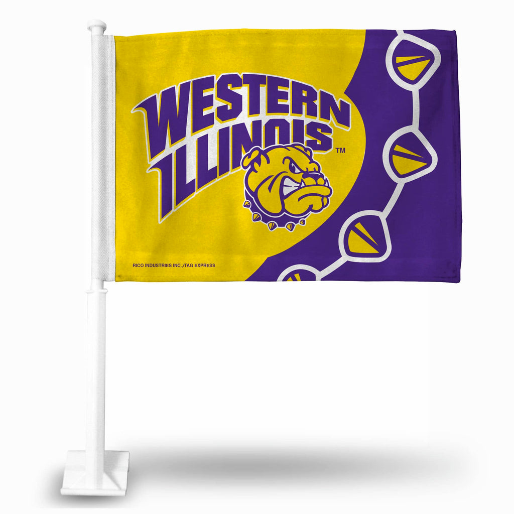 Western Illinois Leathernecks Car Flag