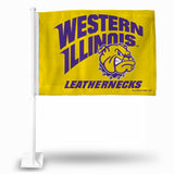 Western Illinois Leathernecks Car Flag