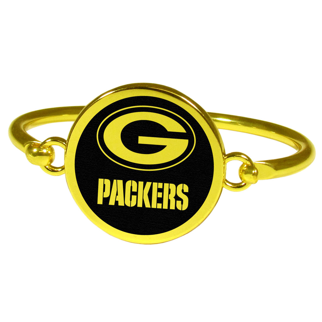 Green Bay Packers Gold Tone Bangle Bracelet