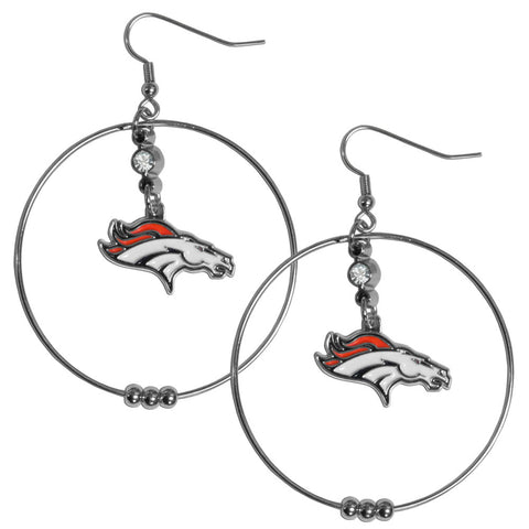 Denver Broncos 2 Inch Hoop Earrings