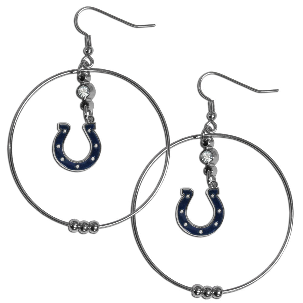 Indianapolis Colts 2 Inch Hoop Earrings