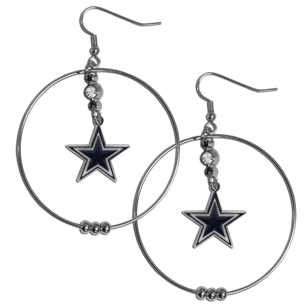 Dallas Cowboys 2 Inch Hoop Earrings