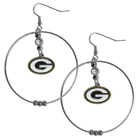 Green Bay Packers 2 Inch Hoop Earrings