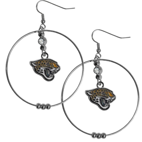 Jacksonville Jaguars 2 Inch Hoop Earrings