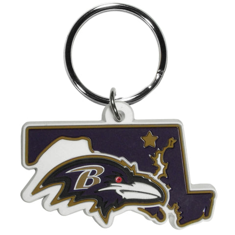 Baltimore Ravens Home State Flexi Key Chain