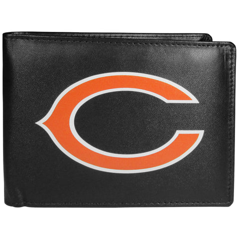 Chicago Bears Leather Bifold Wallet - Std, Large Logo
