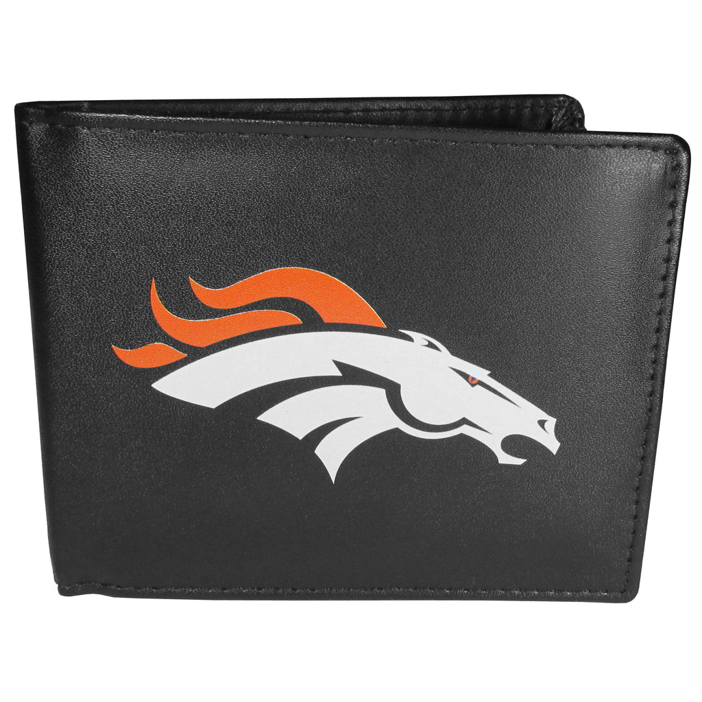 Denver Broncos Leather Bifold Wallet - Std, Large Logo
