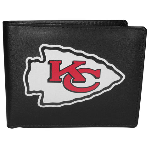 Kansas City Chiefs Leather Bifold Wallet - Std, Large Logo