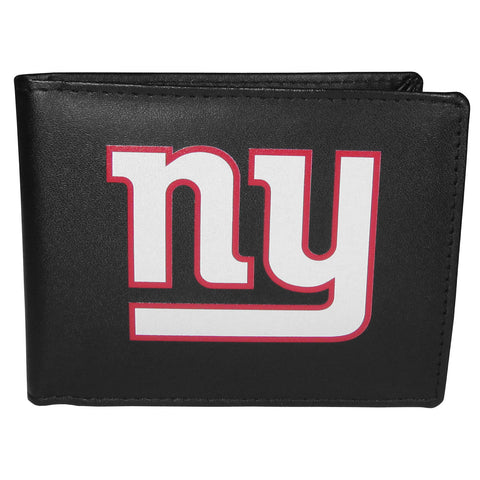 New York Giants Leather Bifold Wallet - Std, Large Logo