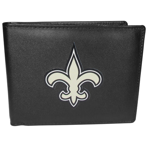 New Orleans Saints Leather Bifold Wallet - Std, Large Logo