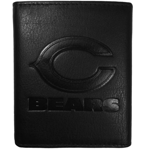 Chicago Bears Embossed Leather Trifold Wallet