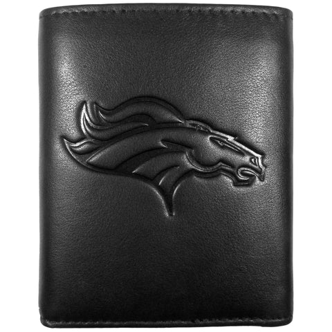 Denver Broncos Embossed Leather Trifold Wallet