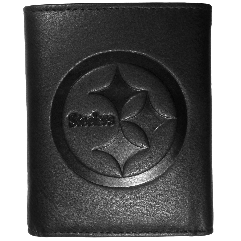 Pittsburgh Steelers Embossed Leather Trifold Wallet