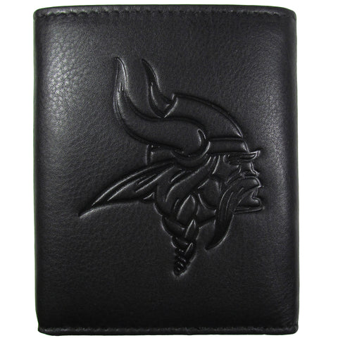 Minnesota Vikings Embossed Leather Trifold Wallet